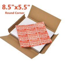 50-10000 Premium 8.5x5.5 Round Corner Shipping Labels Half Sheet Self Adhesive