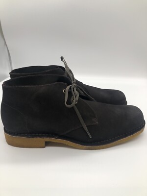 HUSH PUPPIES NORCO Dark Brown Suede Chukka Boots Shoes Mens  display picture 1