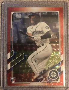 EVAN WHITE RC 2021 MLB Topps Series 1 #151 RED Foil Parallel #146/199 MARINERS
