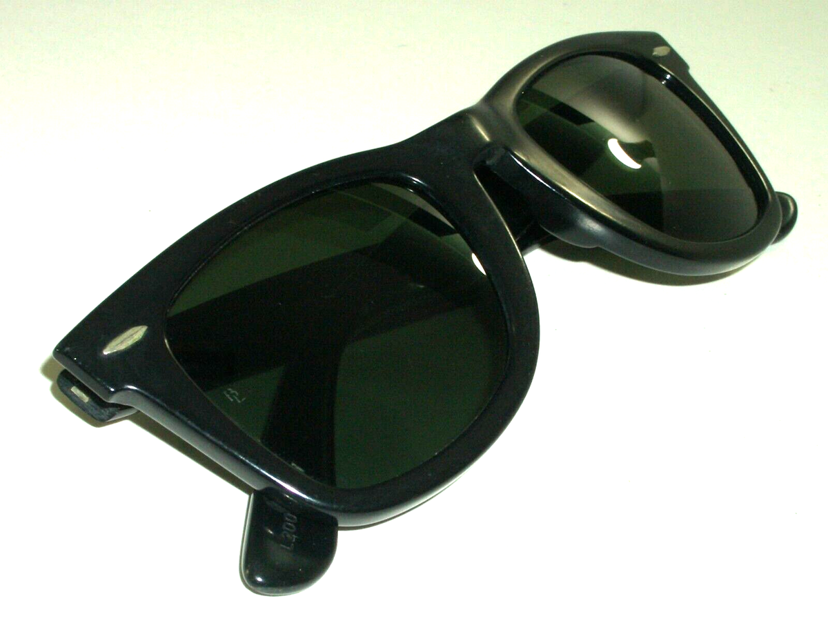 Vintage B&l Ray Ban L2009 NXAS G15 Shiny Black Wayfarer 5024