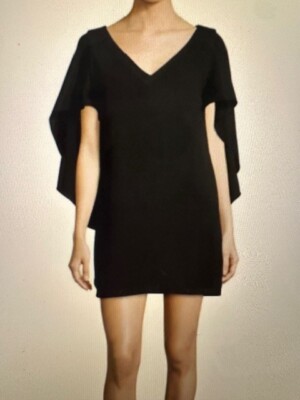 Opening Ceremony - Talene Flutter Sleeve Dress in Black, Size 6, New with Tags