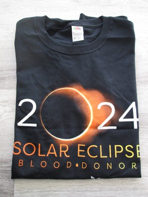 Solar Eclipse Vitalant Adult shirt M NEW short sleeve 19'' Chest, 27.5''L cotton