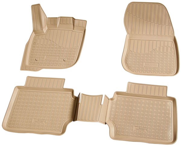 3D Gummi FußMatten FüR Ford Mondeo V | Bj Ab 2014> | Beige Passgenau Mit Rand-image