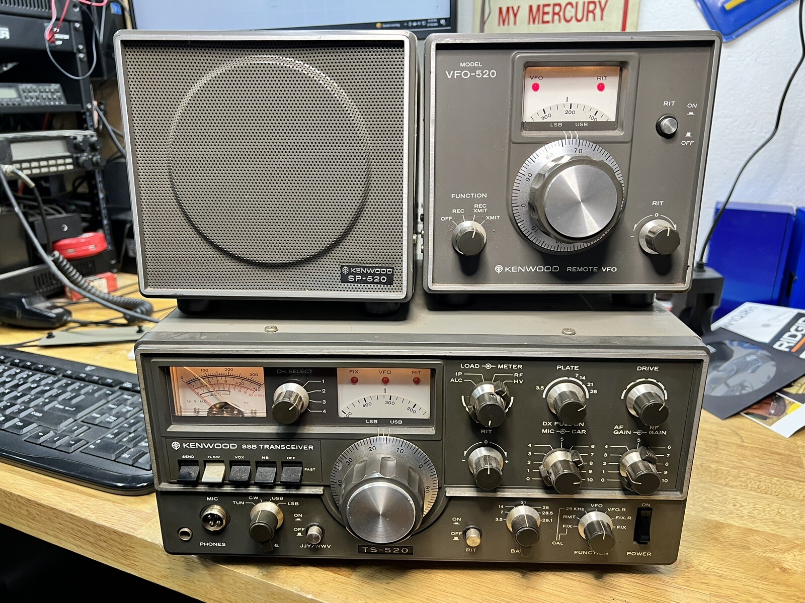 Kenwood TS520, vfo520, sp520 Hybrid Transceiver (needs work) eBay