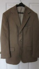 Norm Thompson Men Brown Suit/Blazer Tailored In USA Imported Fabric Pre-owned