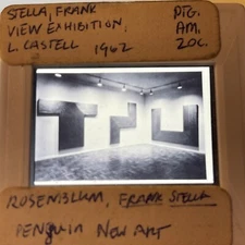 Frank Stella "1962 Exhibition " Minimalism 35mm Art Slide