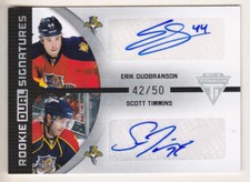 11-12 Titanium Erik Gudbranson Scott Timmons /50 Auto Rookie Panthers 2011