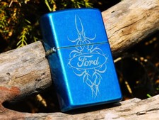 Ford Motor Company Zippo Lighter - Tribal - Japanese - Oval - Mustang - Trucks