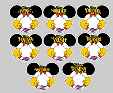 Duck Butt 6"x5" D C Stateroom Door Magnets with Ship Name