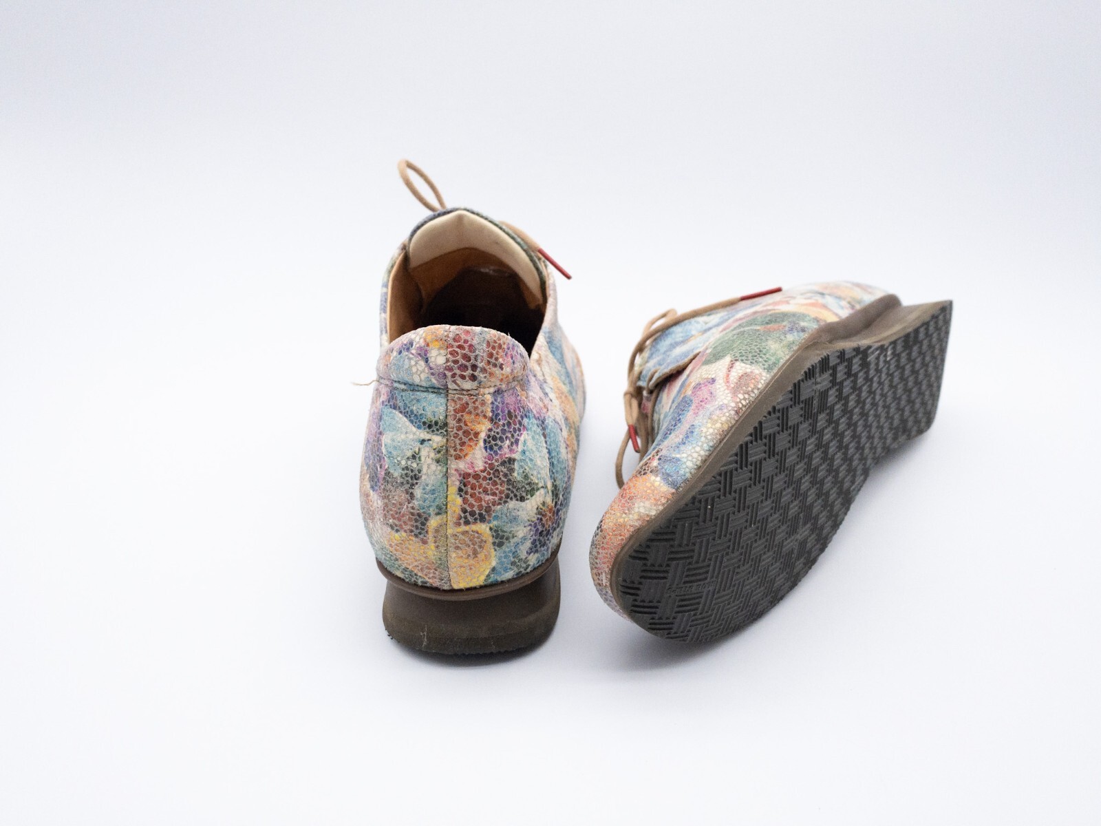 Chaussures TOD'S Plates-formes à Lacets Couleur Peau - Pointure 38, Cuir Veau, Talon 4.8 Cm - Neuf Avec Boîte