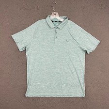 Hurley Polo Shirt Mens Large Green Casual Beach Surfer Dad Outdoor