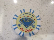 $1 Las Vegas Club Hotel Casino Chip NV Nevada Baseball + FREE Mystery Poker Chip