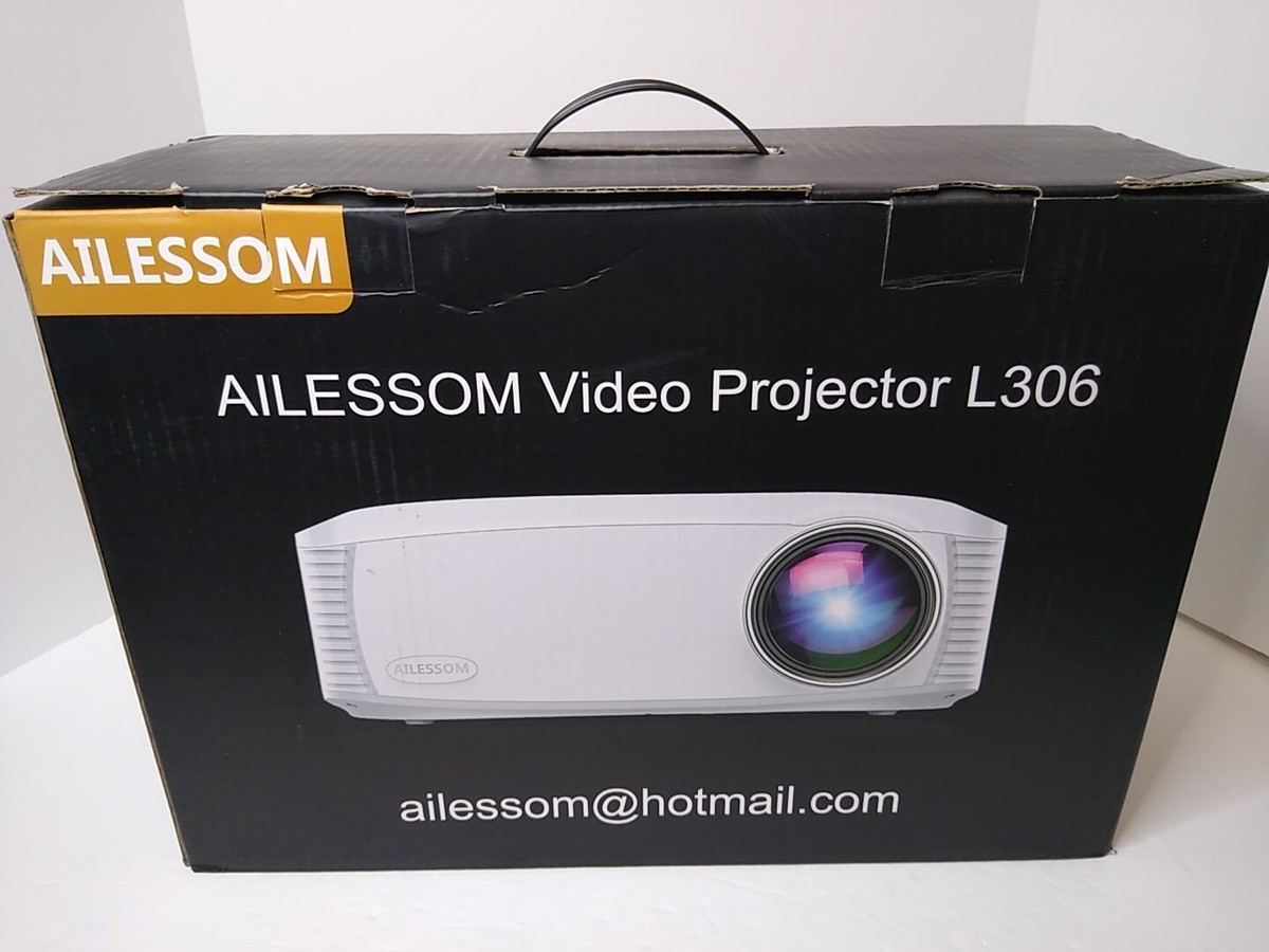 Ailessom Video Projector L306 WiFi Bluetooth HDMI 1080 Pixel New 