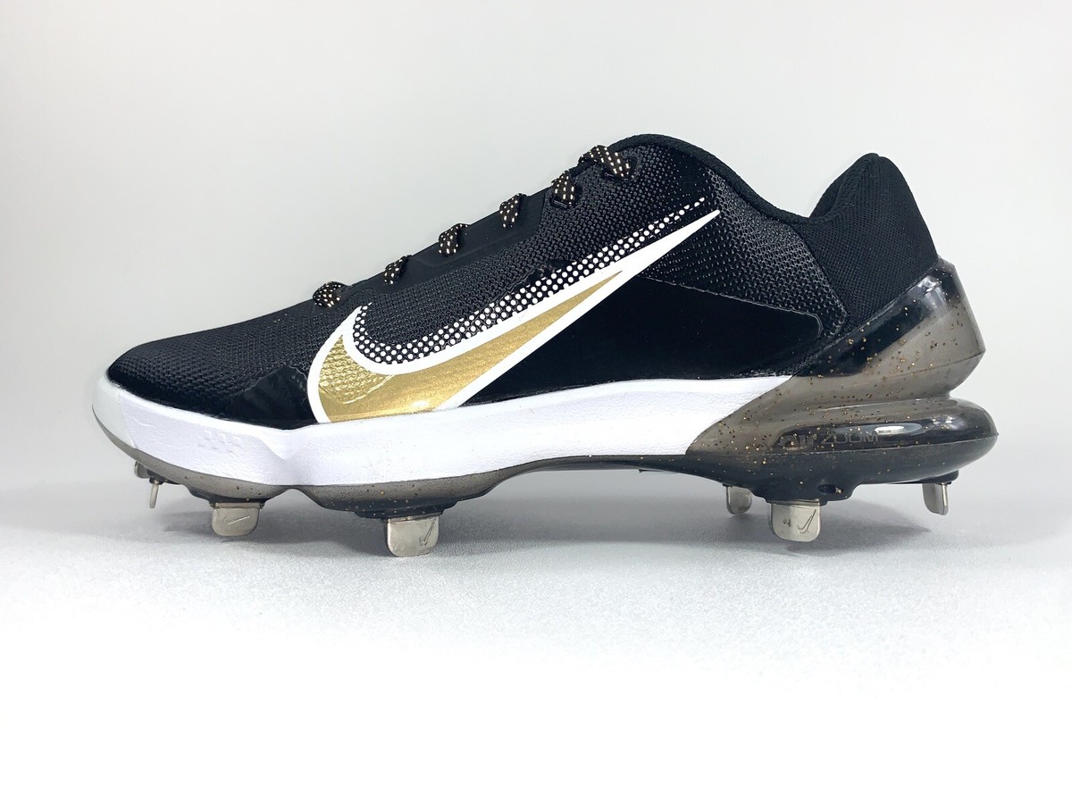 Nike Force Zoom Trout 7 Pro Baseball Cleats Black Gold  display picture 3