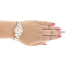 Womens Rolex Diamond Watch MOP Dial 69173 Datejust 18K/ Steel Jubilee Band 1 CT. 11