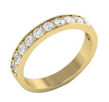 Engagement Ring Band 1.00Ct Round Diamond 14Kt Solid White Gold Prong Set 3.60MM