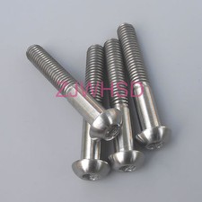 4pcs M6 x 35 mm Ti tanium Screw Bolt Allen Hex Socket Button Head / Bicycle