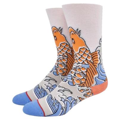 Pyvot Crew Socks Novelty Footwear Good Luck Koi Fish