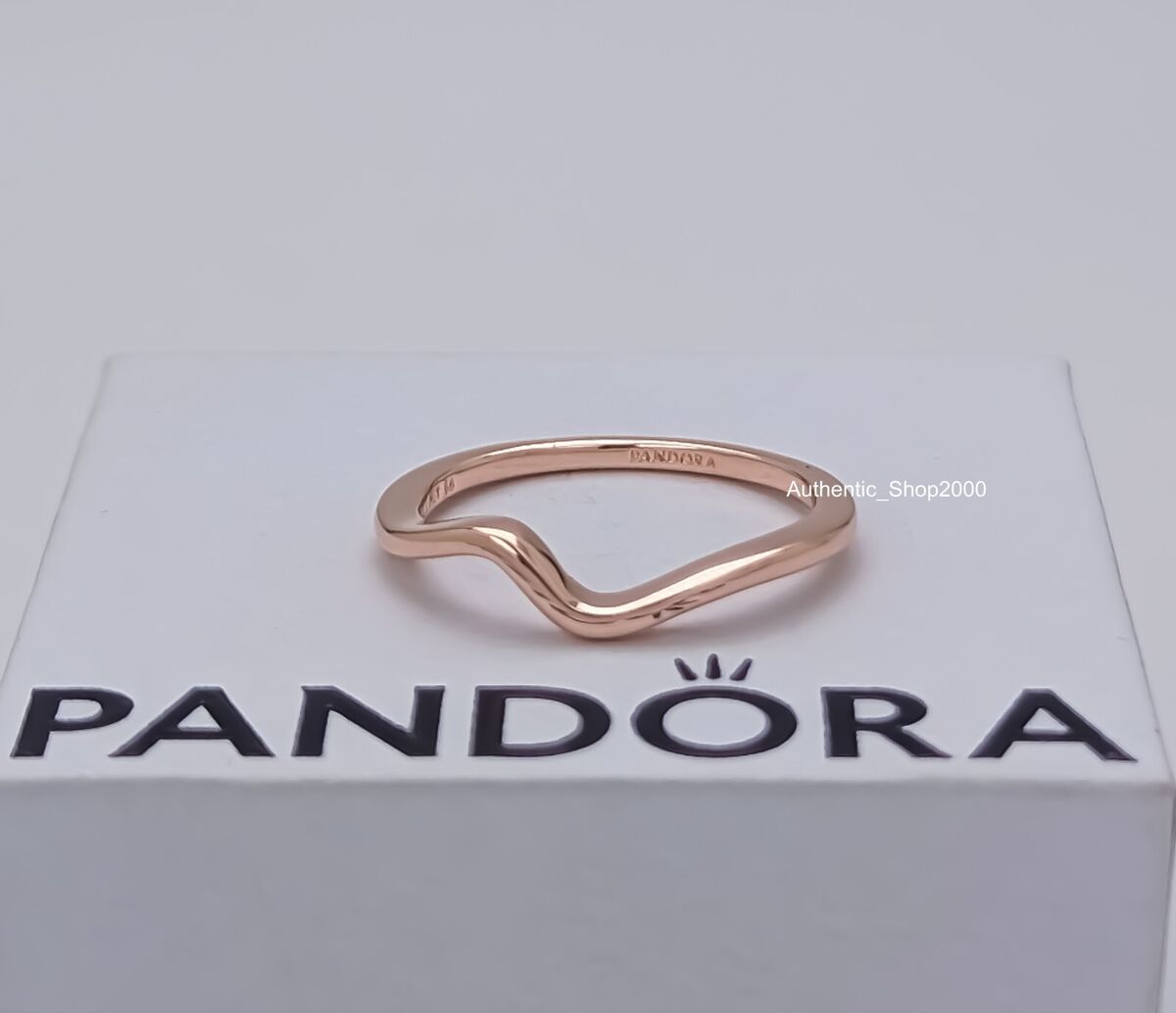 New 100% Authentic PANDORA Rose Gold Stacking Polished Wave New 100% Authentic PANDORA Rose Gold Stacking Polished Wave