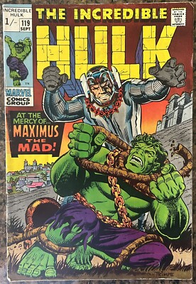 Incredible Hulk #119 - Maximus Appearance! - (Marvel 1969)