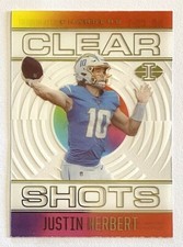 2021 Illusions Justin Herbert White Gold Clear Shots SP Acetate Hobby Chargers
