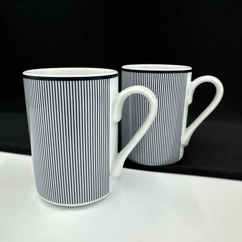 DANSK Bistro Ringsted Blue Set of (2) 4 1/8”  Coffee Mug Thailand •PRISTINE•