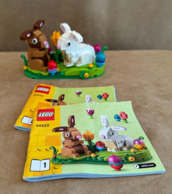 40523 LEGO Iconic Rabbits Display with manuals easter white bunnies brown