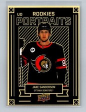 2022-23 UD Series 2 UD Portraits SP Rookies #P-79 Jake Sanderson Ottawa Senators