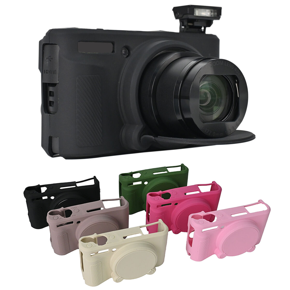 Camera Soft Silicone Protector Skin Case Bag for Canon SX740 Camera Soft Silicone Protector Skin Case Bag for Canon SX740