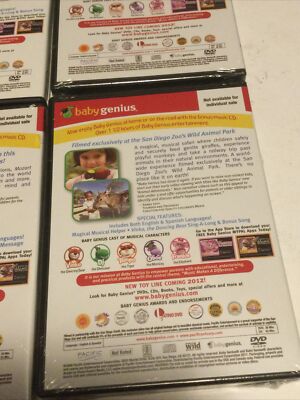 Set Of 4 BABY GENIUS MOZART AND FRIENDS Animal Underwater DVD CD 0