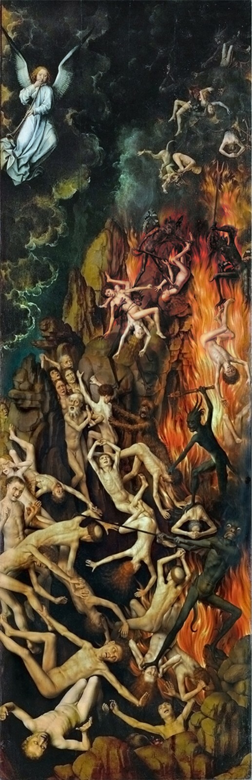 HANS MEMLING CASTING DAMNED INTO THE HELL VINTAGE ART GICLEE PRINT FINE