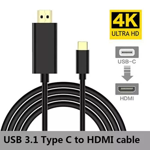 6ft 1.8 meter Type-C USB-C to 4K 30Hz HDMI Cable For Macbook Dell Lenovo HP Nuc