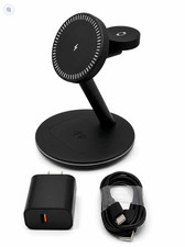3 in 1 Fast Magnetic Charging Station for Apple Devices,15W W309 - Black
