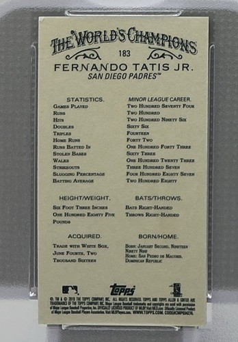 Fernando Tatis Jr. Rookie PSA 9 - 2019 Topps Allen & Ginter X Mini - Padres - Picture 6 of 6