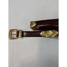 VTG fossil Victorian Concho Leather belt BT7603 large