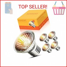 KOHEOPT 50W UVA Bulbs 4-Pack, Fit E26 Heat Reptile Lamp, Light Turtle Heat Lamp