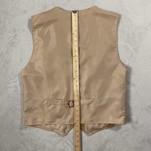 VTG Basic Edition Brown Suede Leather Button Up Vest Mens M Urban Cowboy Western - Picture 9 of 10
