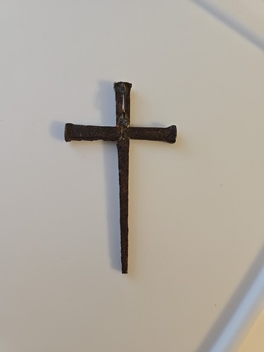 Nagelkreuz Christentum Anhänger Handarbeit - Bild 3 von 6