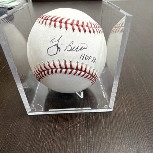 Yogi Berra Signed Baseball HOF 72 New York Yankees Autographed Original