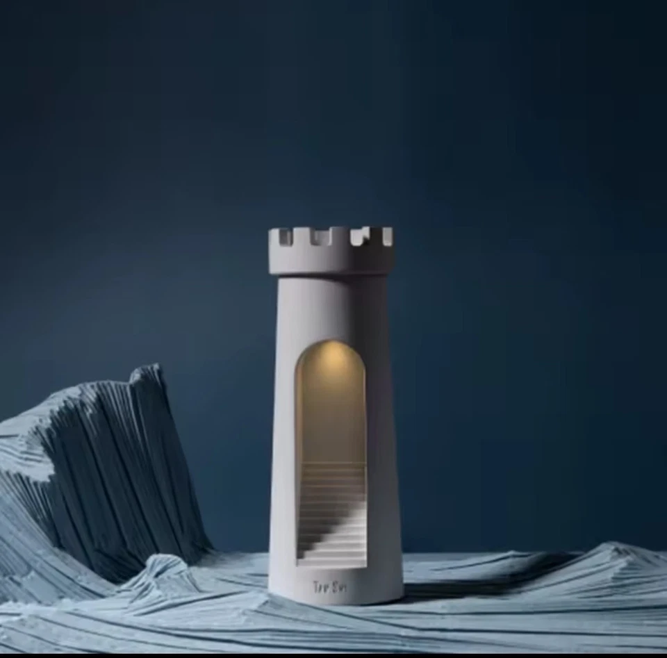 Sleep Atmosphere Simple Table Lamp Nightlight USB Bedside Lamp Cement Lamp - Image 2 of 4