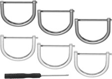1-1/2" D-Rings Screw in Shackle, 8 Pcs Horseshoe U Shape D Ring Zinc Alloy Semic