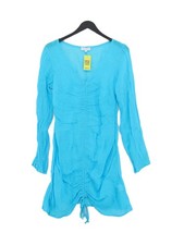 AERE Bodycon Midi Dress UK10 in Blue