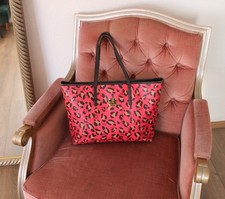 MCM Shopper Tasche Handtasche pink braun gold Leopard MEDIUM Damen