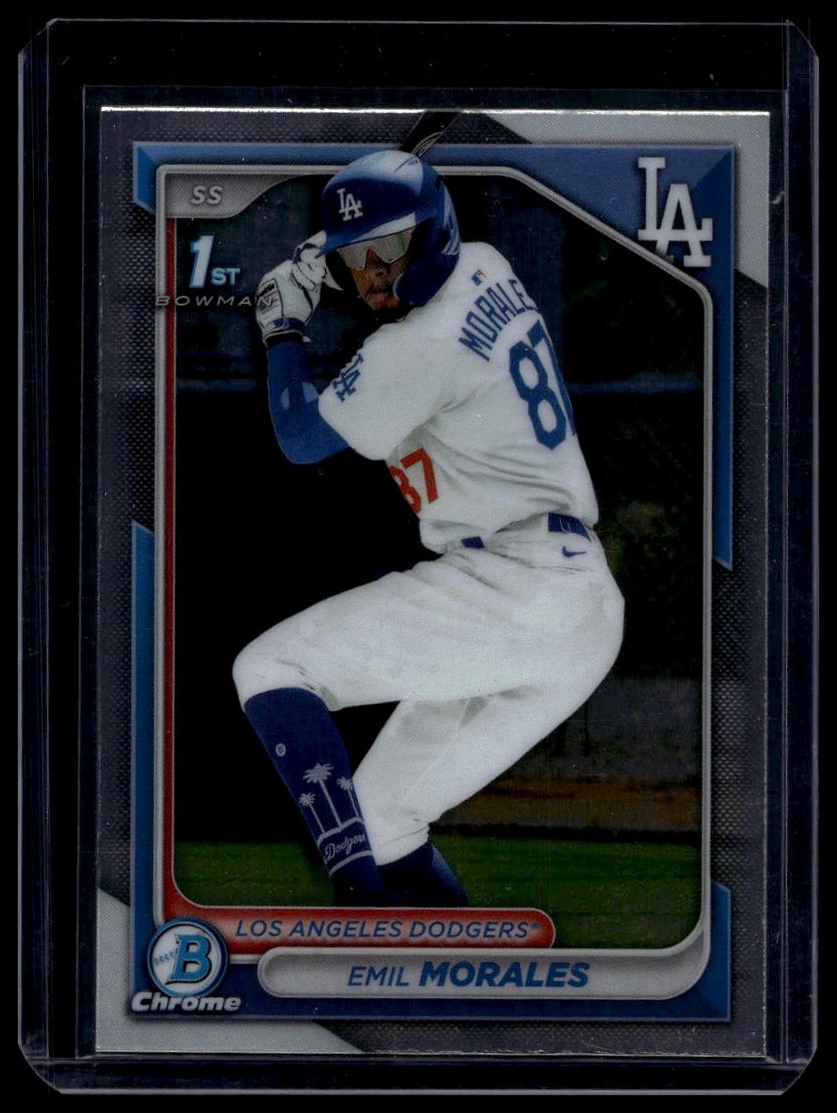 Emil Morales 2024 Bowman Chrome #BCP-221 1st Chrome Los Angeles Dodgers