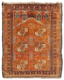 Amazing Hand Knotted Antique Afghan Maldar Balouch Wool Area Rug 4.4 x 2.9 Ft