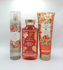 Bath  Body Works Peach Blossom  Nectar Body Mist Shower Gel  Cream Set of 3