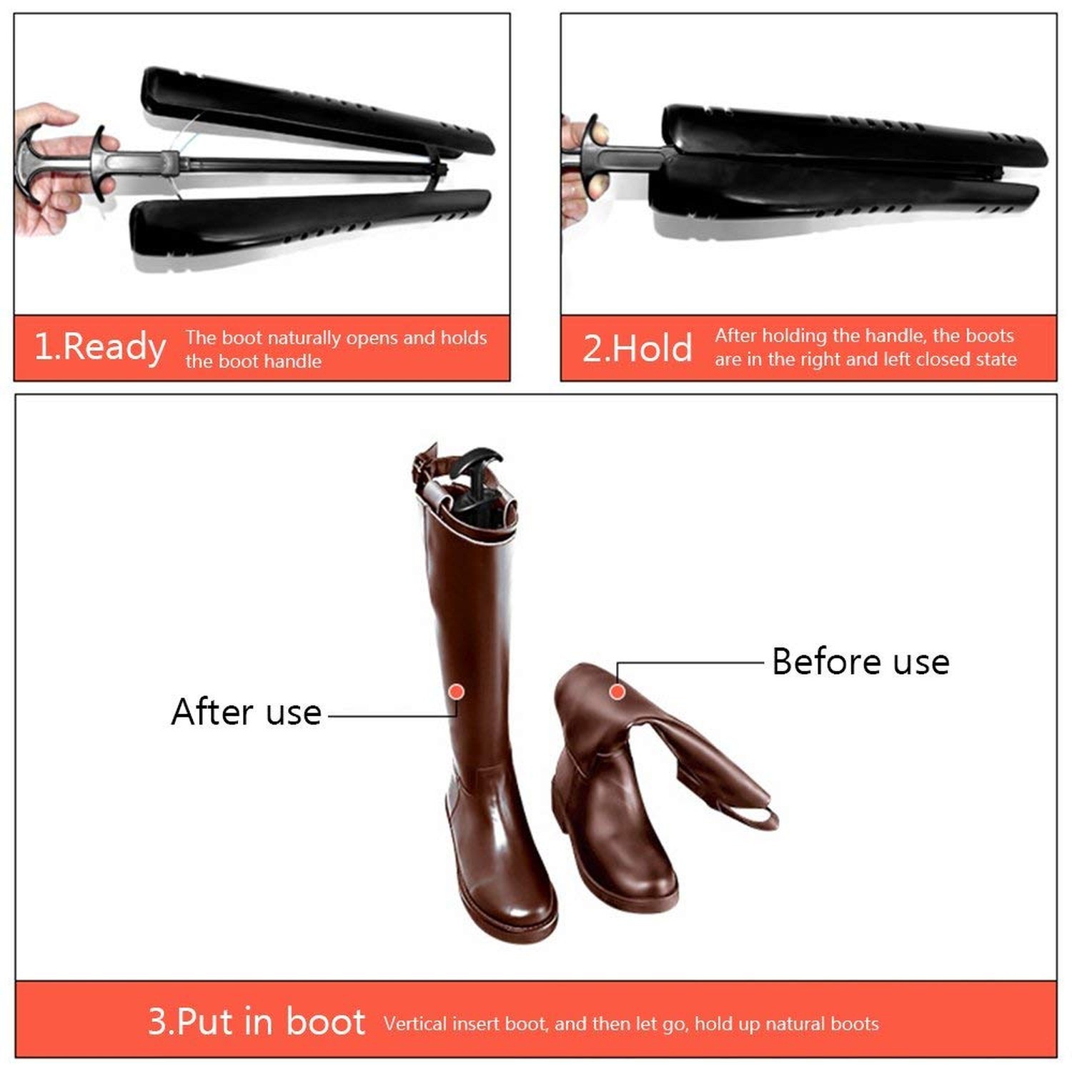 Boot Stretcher for Women - Knee High Tall Boot Tree Shapers, Great Support In...