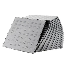 Uimoso Garage Tiles Interlocking 12x12 in 50 Pack Garage Flooring Tiles Silver