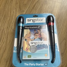 Image of Singstar Party PS2 Game PAL New & Sealed Blister Incl Microphones