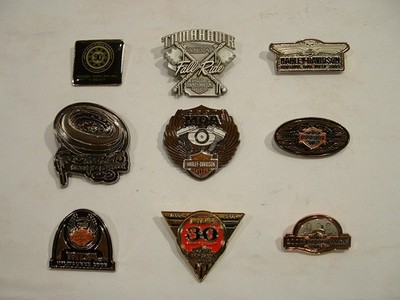 9 - Harley Davidson Rally/Event/Membership Pins